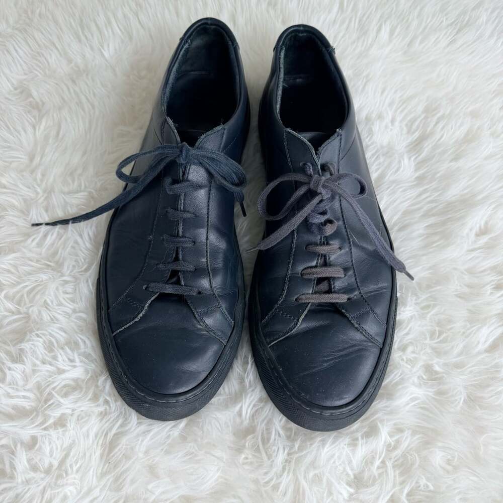 Common Projects Original Achilles Low Leather Sneakers Navy